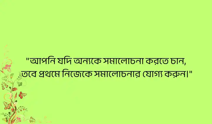 সমালোচনা নিয়ে উক্তি