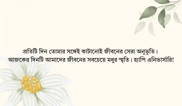 হ্যাপি এনিভার্সারি উইশ রোমান্টিক স্ট্যাটাস