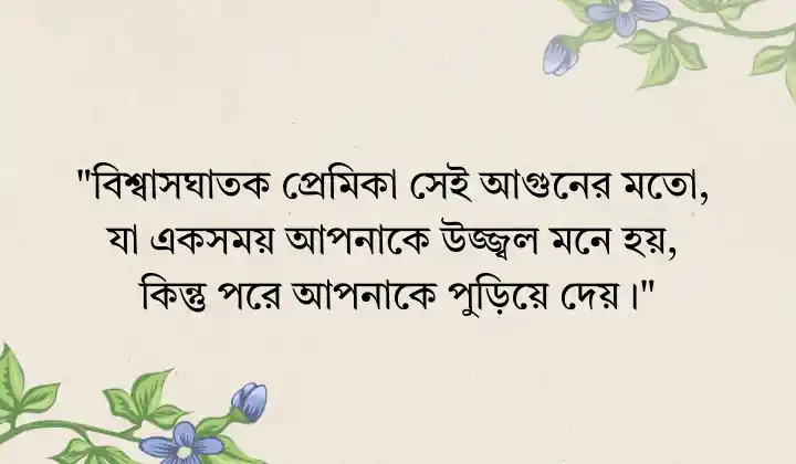 বিশ্বাস ঘাতক প্রেমিকা নিয়ে উক্তি